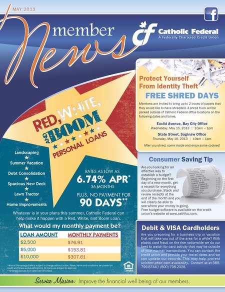 Catholic Federal Credit Union Member Newsletters